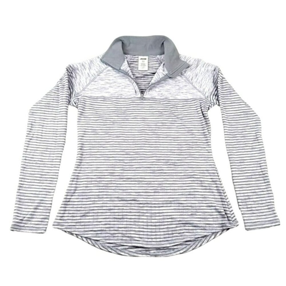 AVIA Womens Track Jacket Pullover Tones of Grey White Size S (4-6)  JH1155